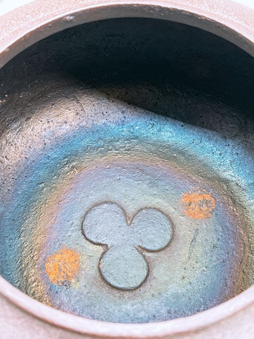 浜松地紋付平丸羽付 釜師 高橋敬典 置炉釜☆茶釜 おきろが