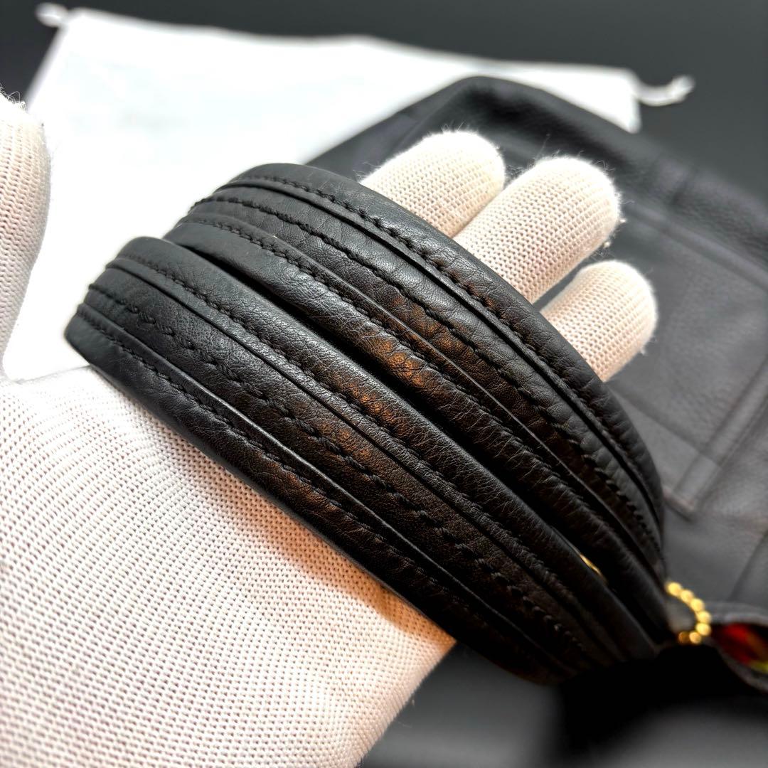 未使用級　COACH ワンショルダーバッグ シボ革 ブラック ゴールド金具