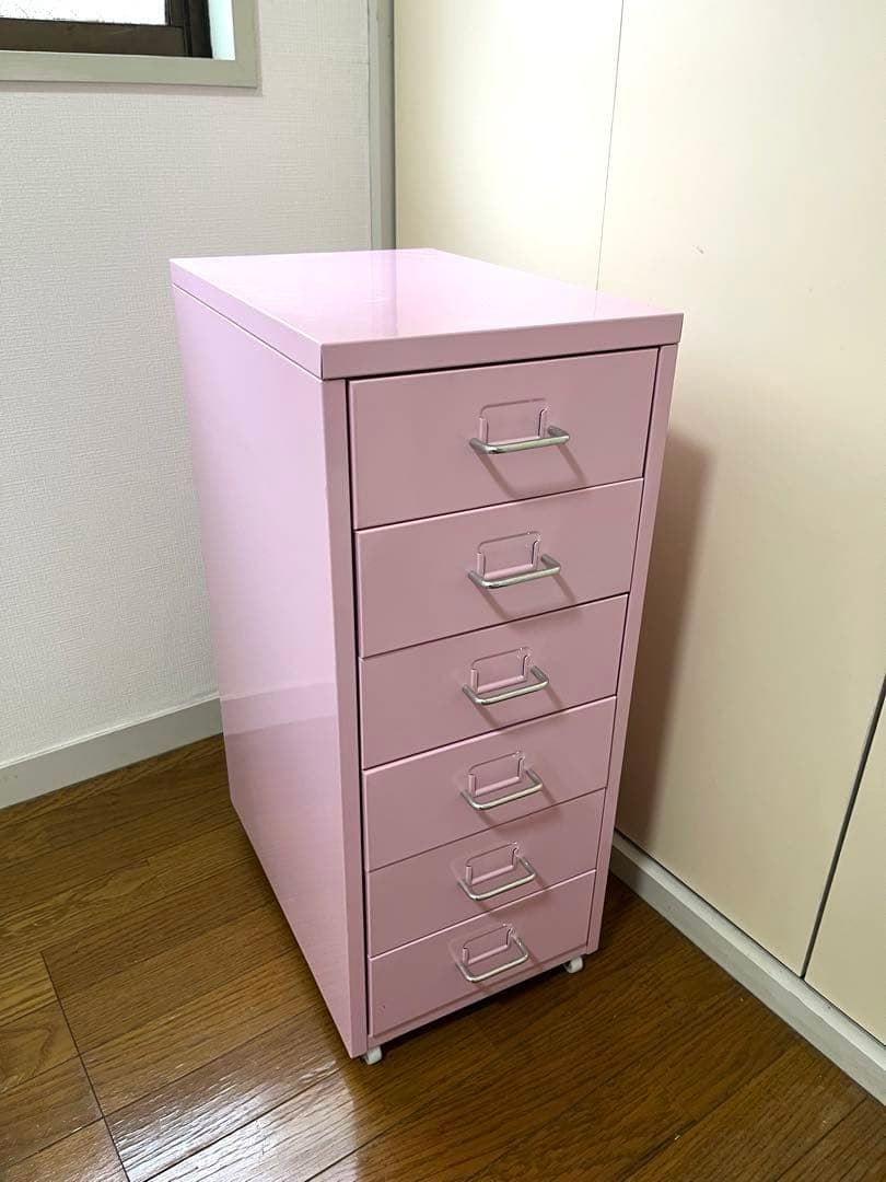 IKEA HELMER ヘルメル 6段チェスト ピンク　廃盤レアカラー　イケア IKEA HELMER ヘルメル 6段チェスト ピンク｜廃盤レアカラー IKEA