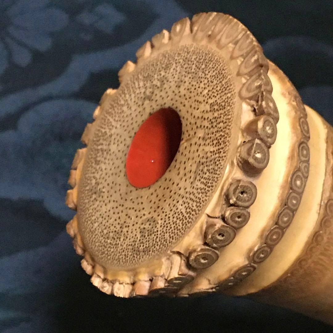 銘あり尺八正童銘朱塗り