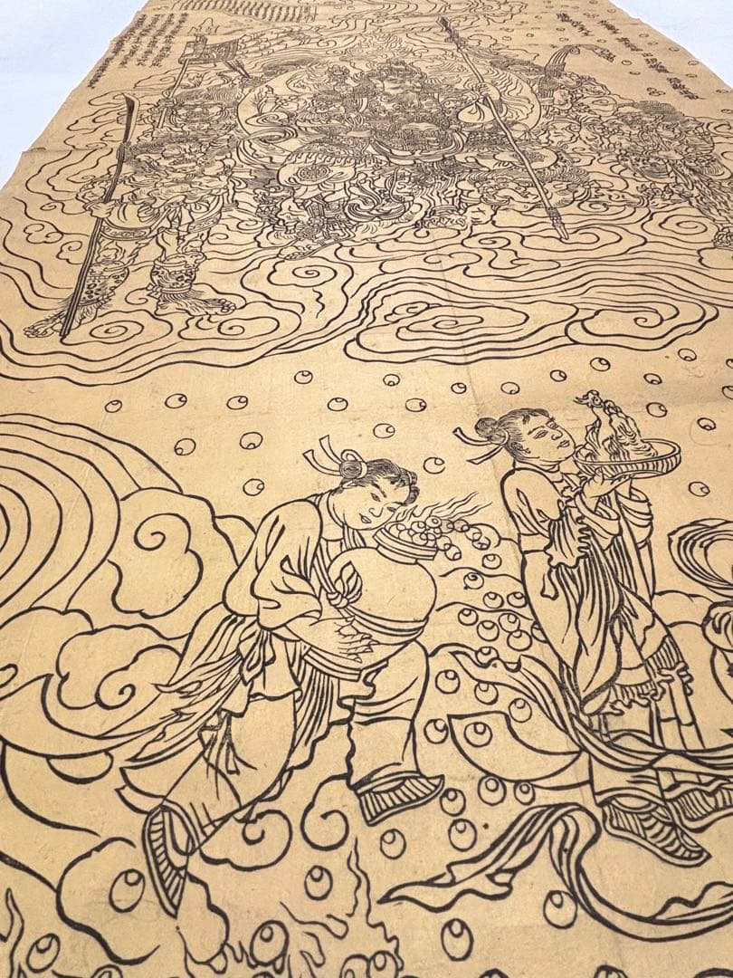 大型木版画「勝敵毘沙門天図」文久二年 1枚|中国画 唐本