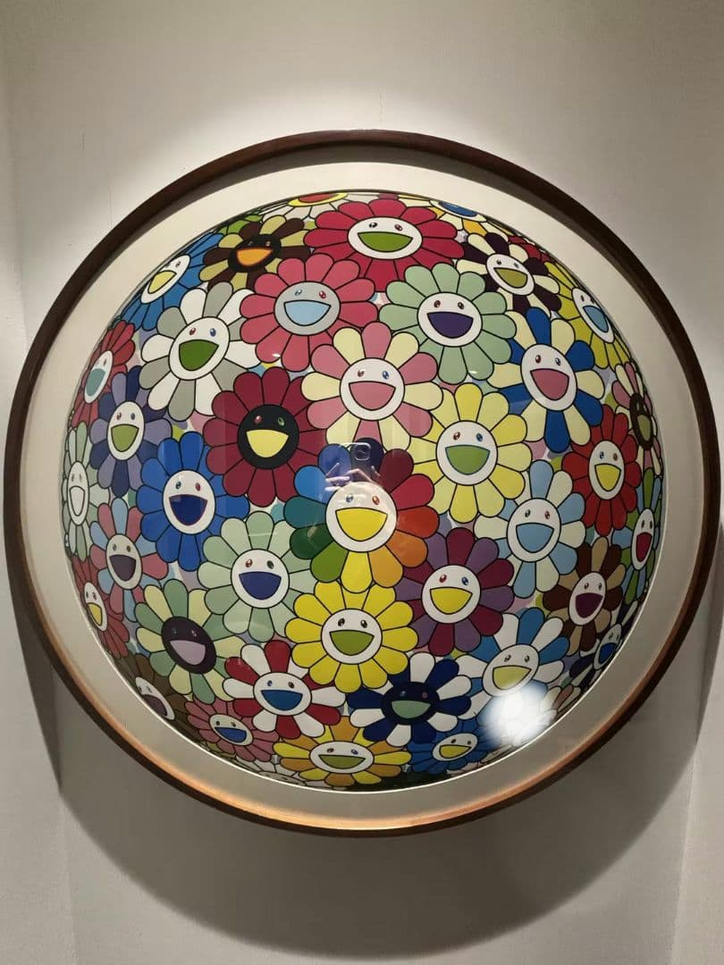 村上隆「お花畑の中に顔をうずめる」フラワー ポスター 村上隆 ポスター お花畑の中に顔をうずめる フラワーボール ED300