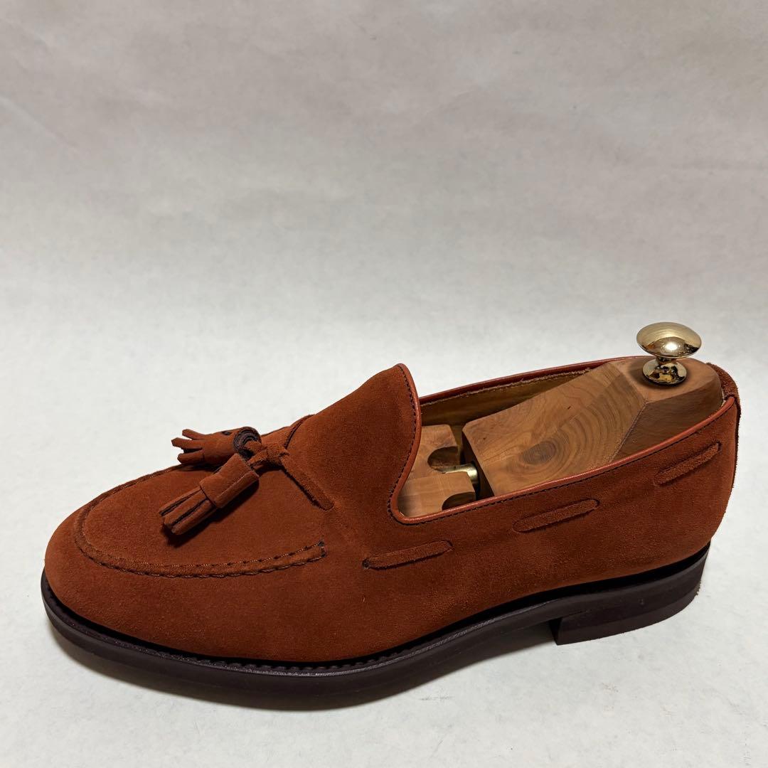 Berwickバーウィック タッセルローファー スウェード 8491 オレンジ