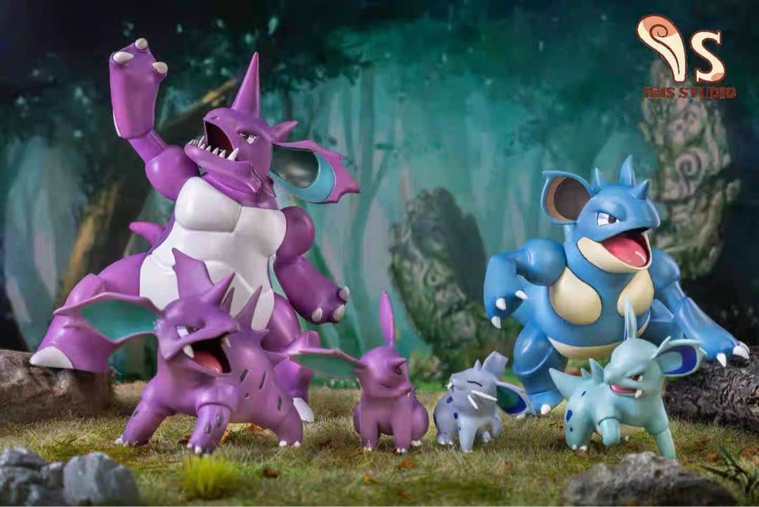 ニドラン・ニドリーノ・ニドキング フィギュアセット ポケモン スケールワールド ニドラン・ニドリーノ・ニドキング
