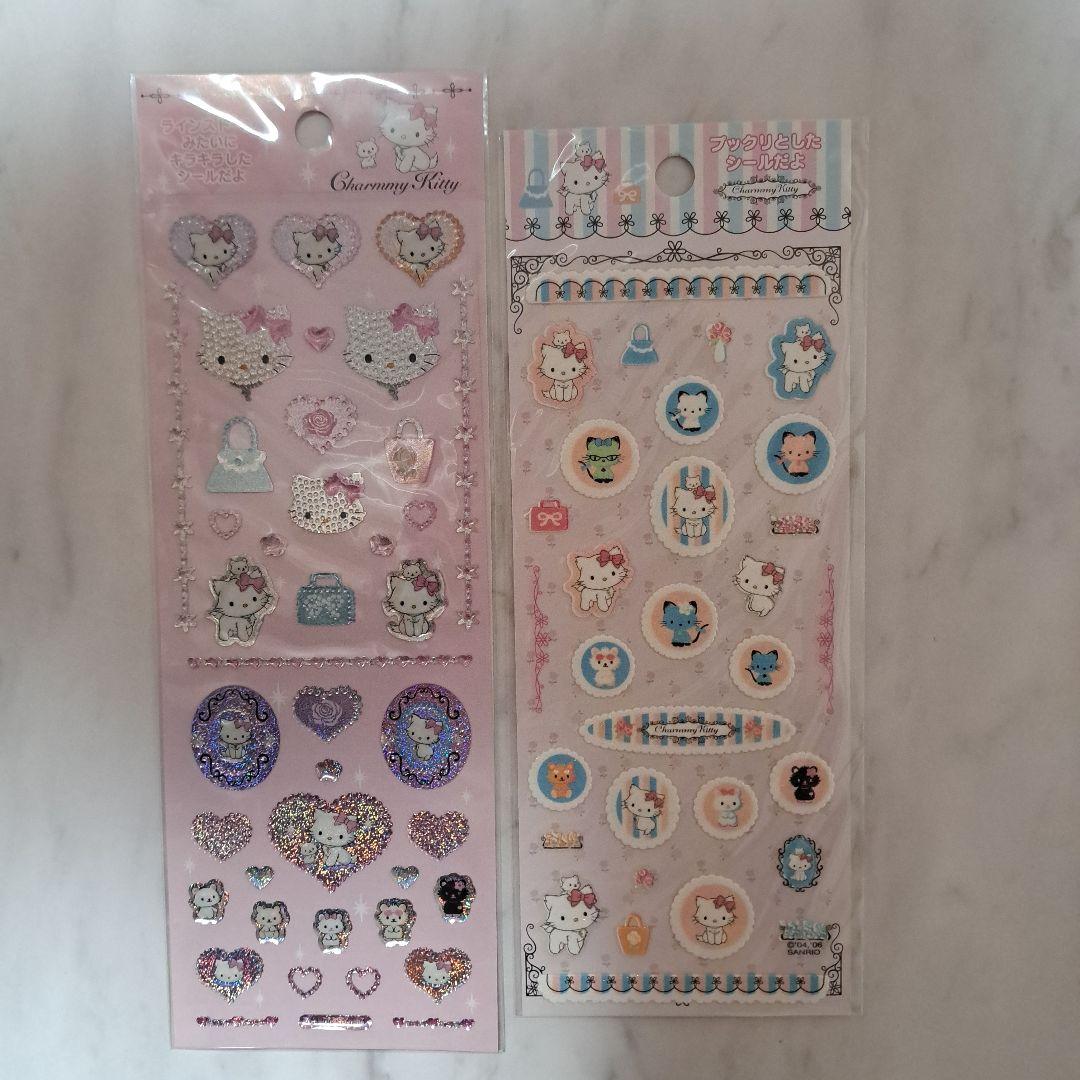 レトロ チャーミーキティ シール 2枚セット 2006年 - メルカリ