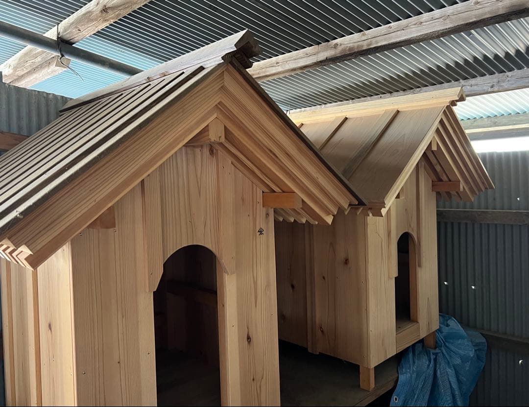 価格相談可】一点物 オリジナル木製犬小屋 木造家屋 和風 屋外屋内室内