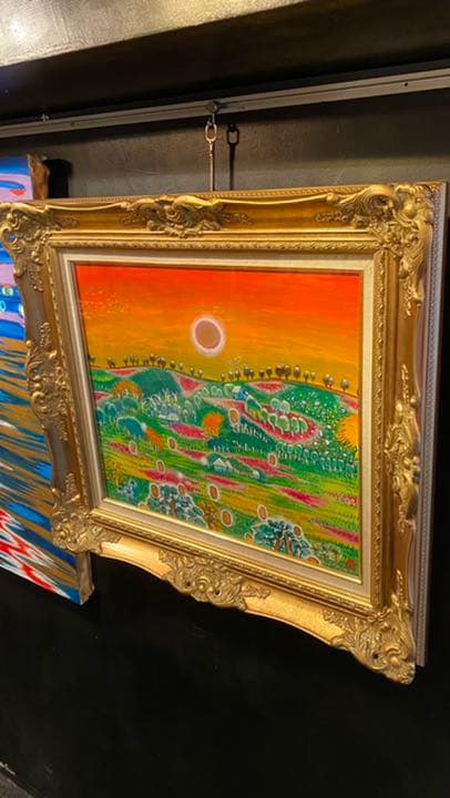 【アクリル画】 商品名 「小判川8」　額付き10号　新品 アクリル画】 商品名 「小判川8」額付き10号新品