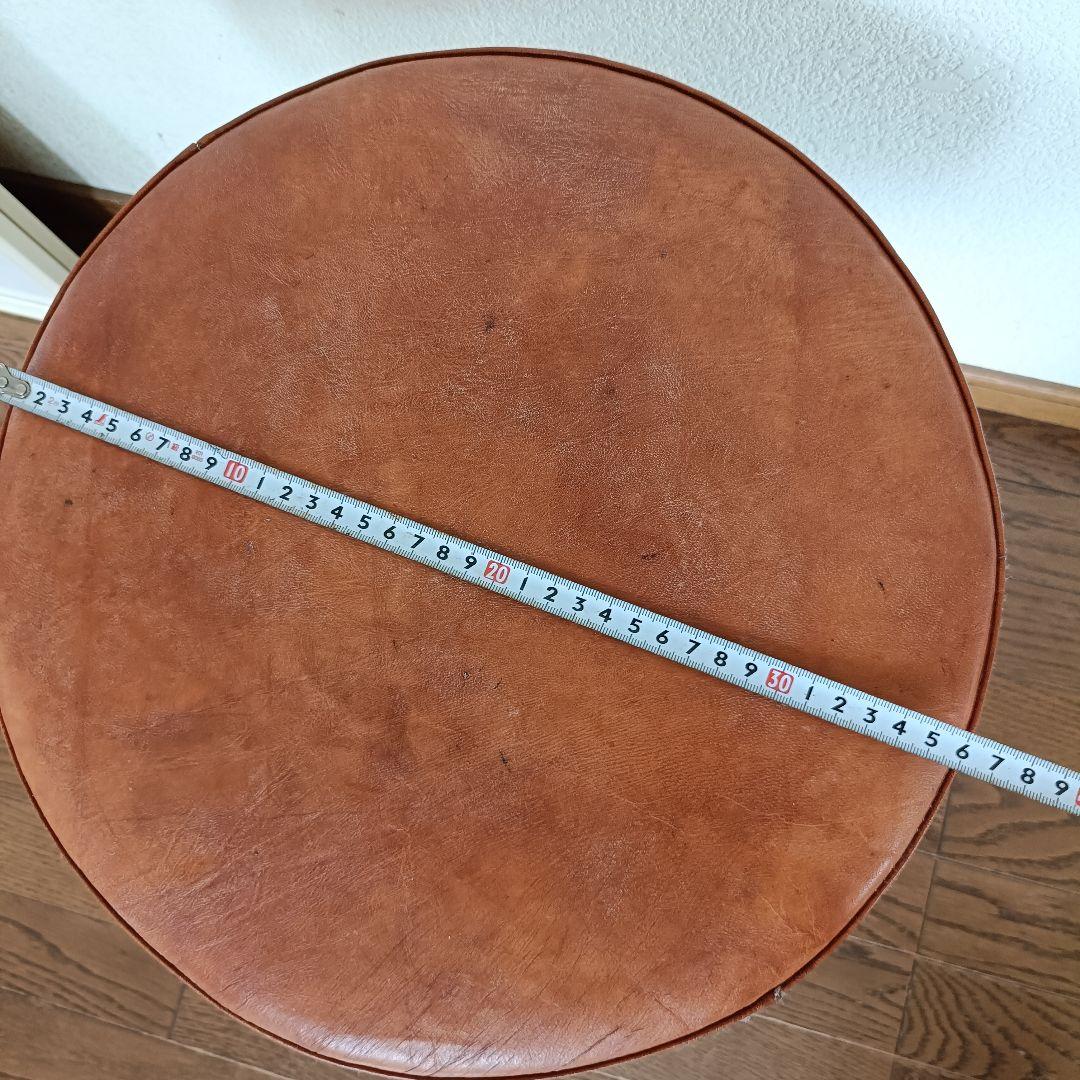 インダストリアル アイアン スツール ビンテージ singer 本革 チェア ①