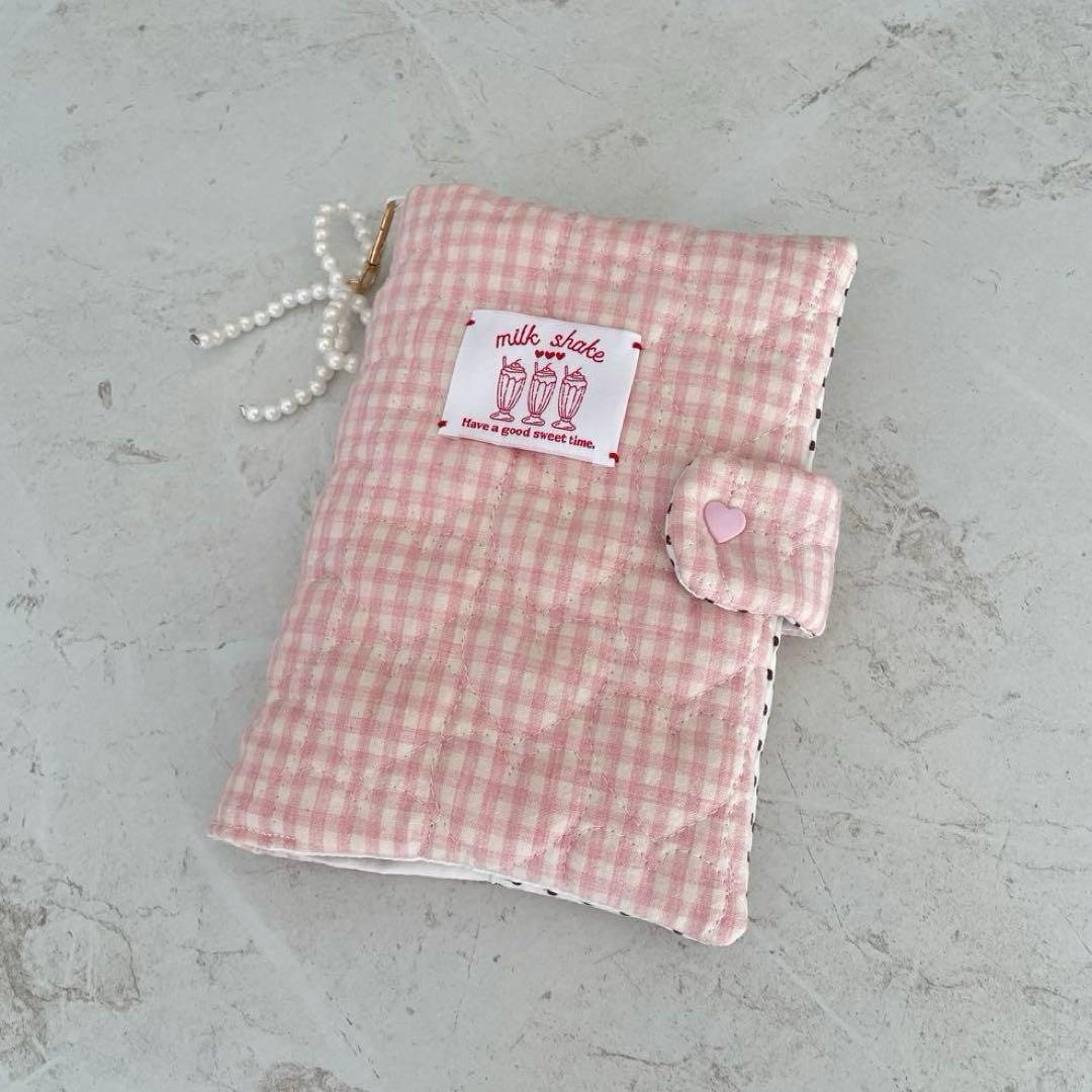 A6バインダー&バインダーカバーセット 韓国 ハートピンク ミルク