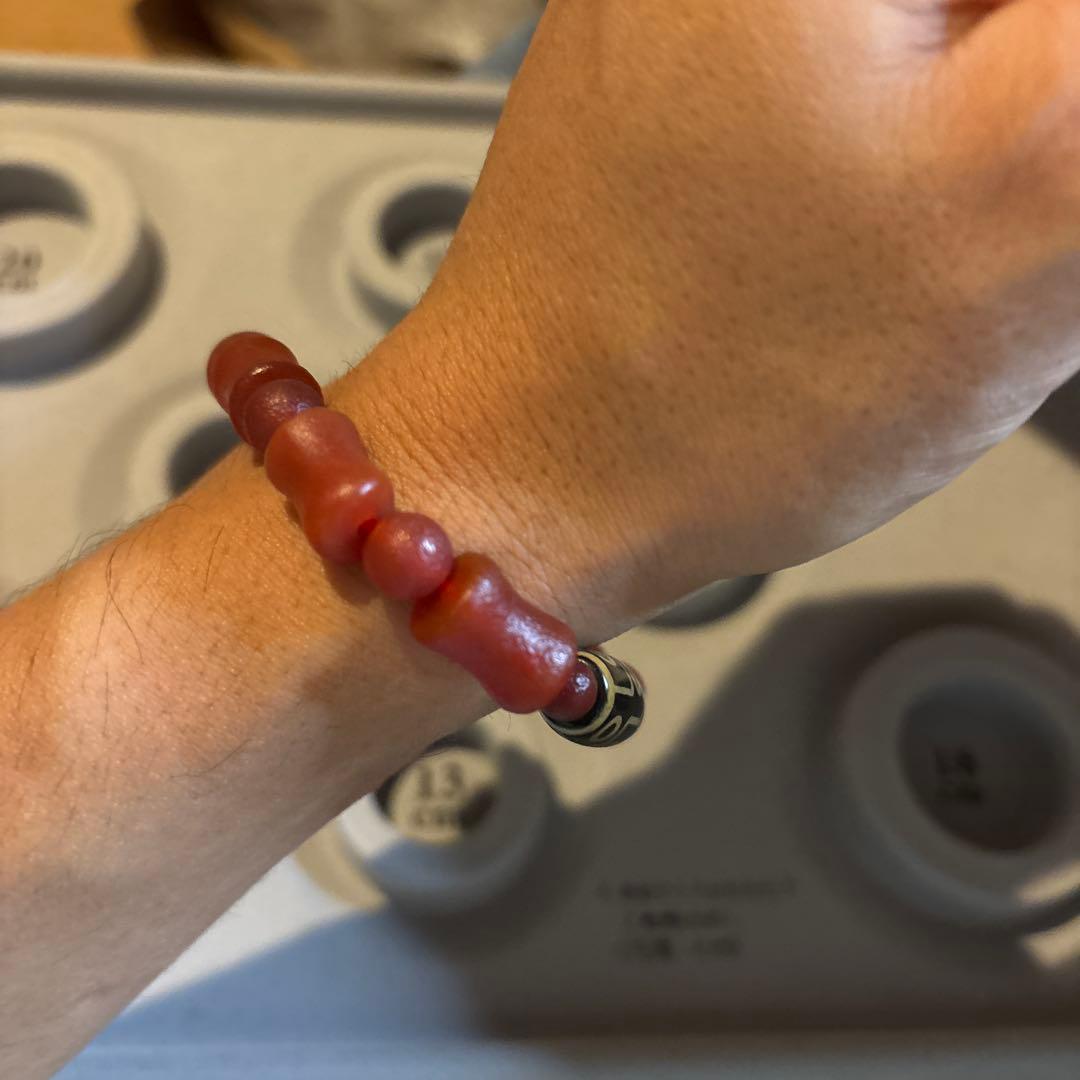 すごい！これもつけたらブワーってくる！九眼天珠と瑪瑙のブレス！