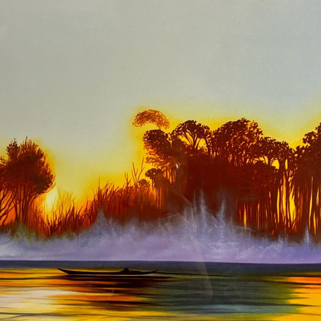 美品 ミッシェル・バテュ「時の流れ」シルクスクリーン 大作 直筆