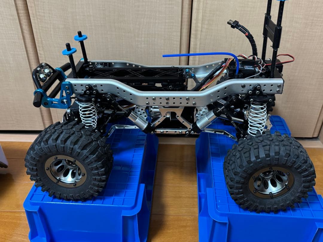 タミヤ CR01 プロポ3PMセット アルミパーツ多数 社外アルミフレーム付属