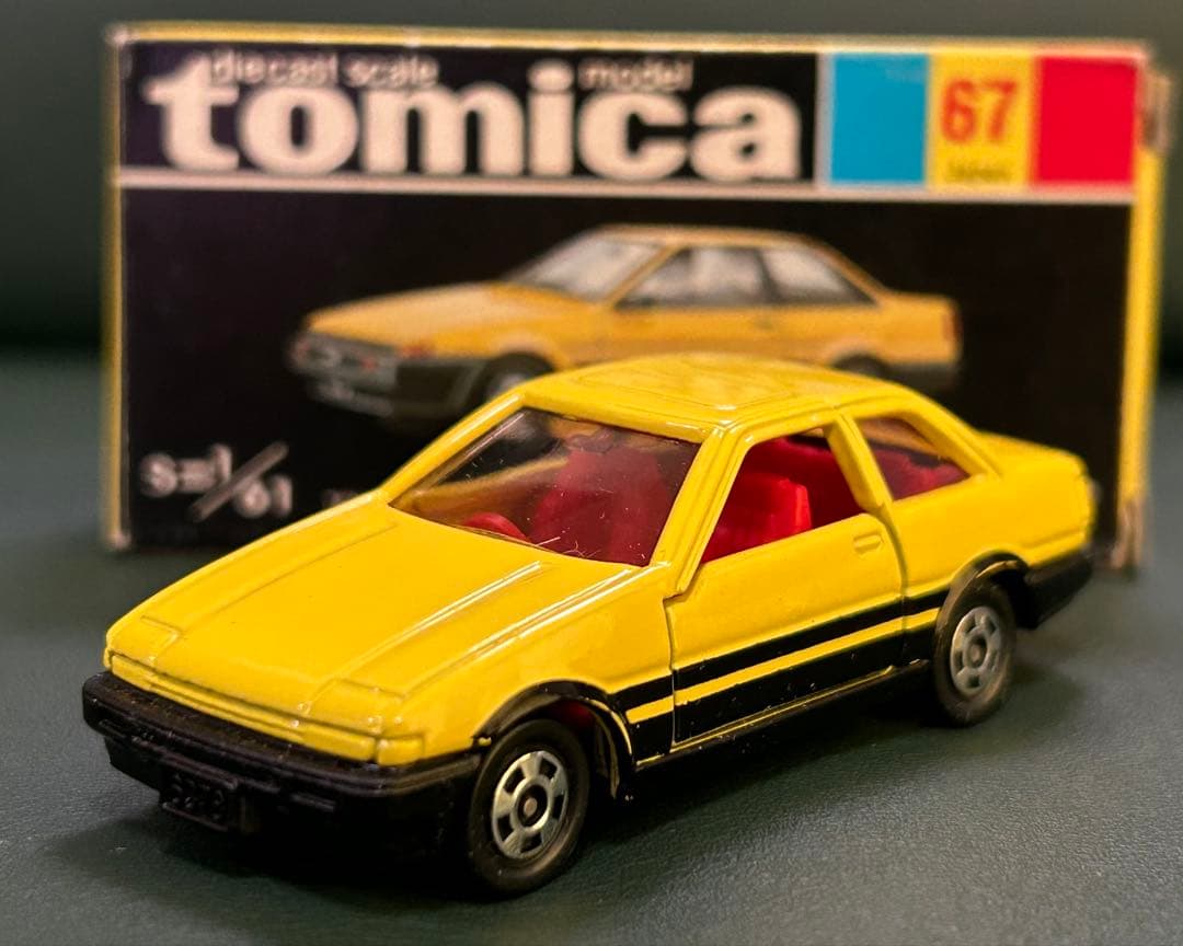 トミカ 黒箱67 トヨタ スプリンタートレノ 黄 ミニカーショップ ケンボックス トミカ 黒箱☆67-4-1☆トヨタ