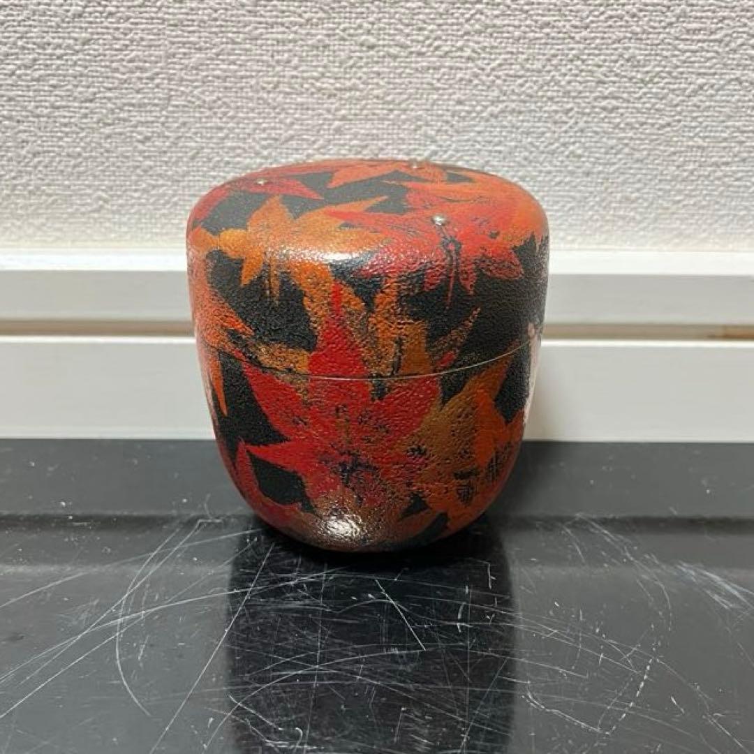 鎌倉彫楓棗 茶道具懐石茶箱鵬雲斎坐忘斎淡々斎即中斎七