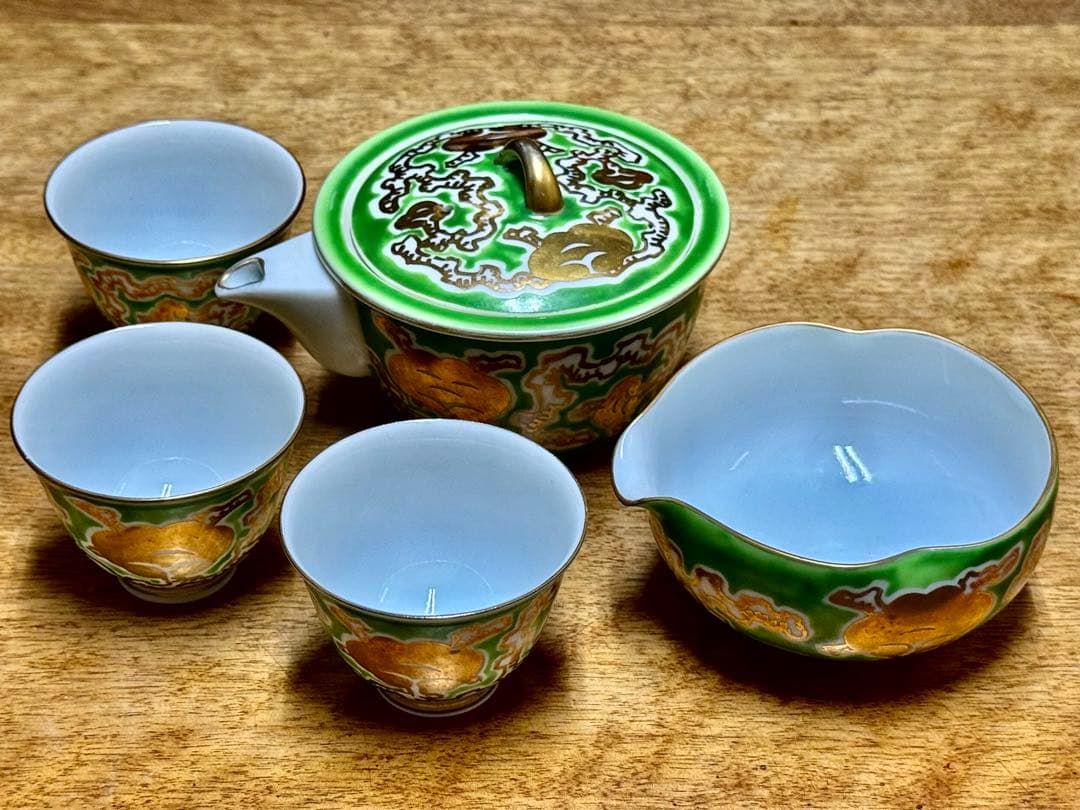 玉露茶器6客セット 玉露茶碗6客セット 手塚善理/造 金花
