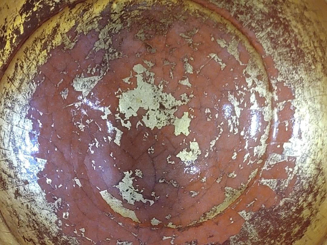 極美品】嶋台茶碗 赤楽金銀一双 川崎和楽造