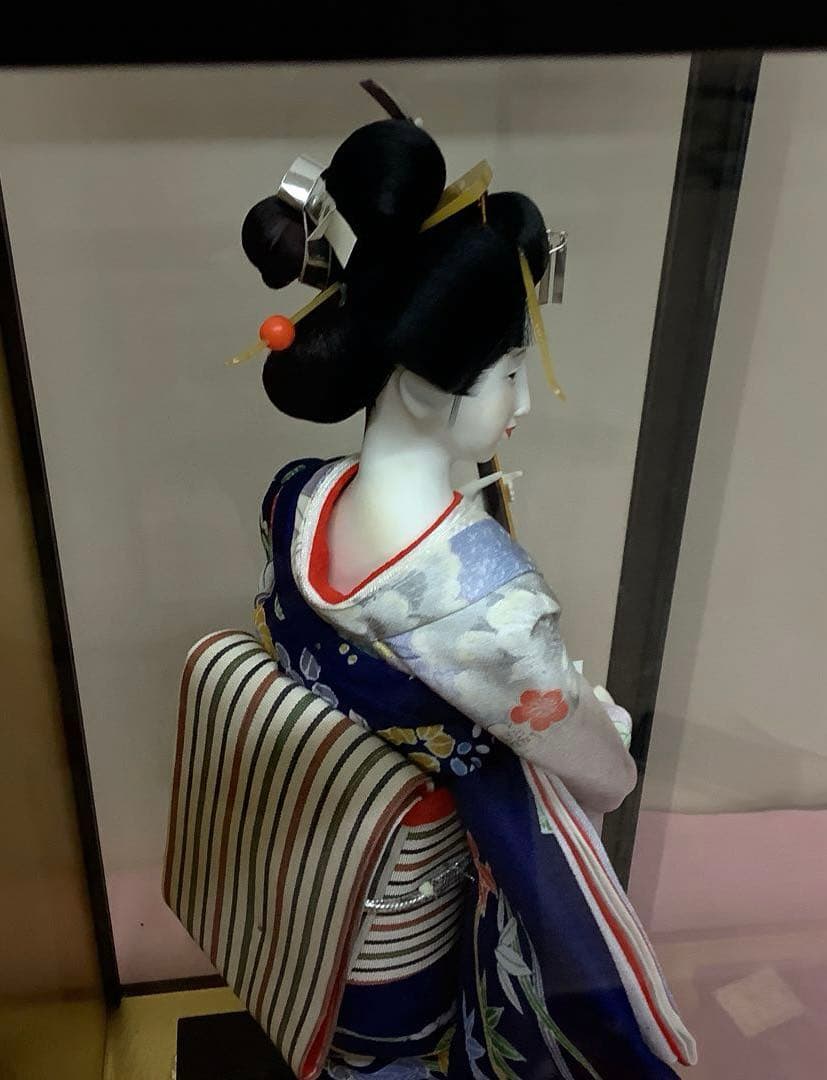 日本人形 久左衛門作 三味線 木製ガラスケース 中古品 - メルカリ