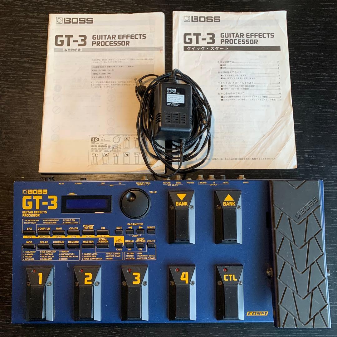BOSS GT3 アダプター 取説付き ギターマルチエフェクター 室内使い BOSS GT3 アダプター 取説付き ギターマルチエフェクター 室内使い