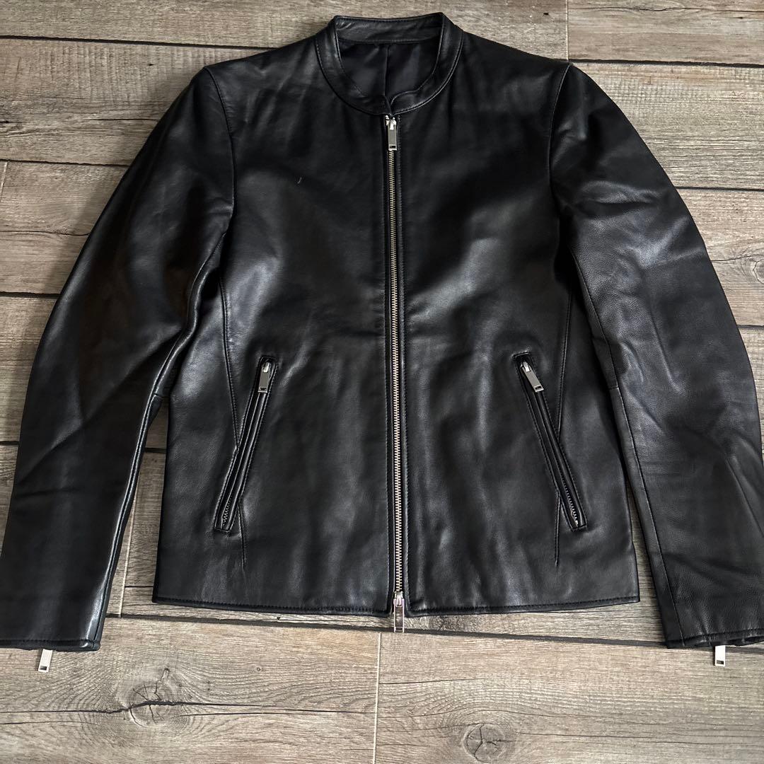 水*翔様 美品✨schott TAKEO KIKUCHI ラムレザー 羊革 黒 ラムレザー