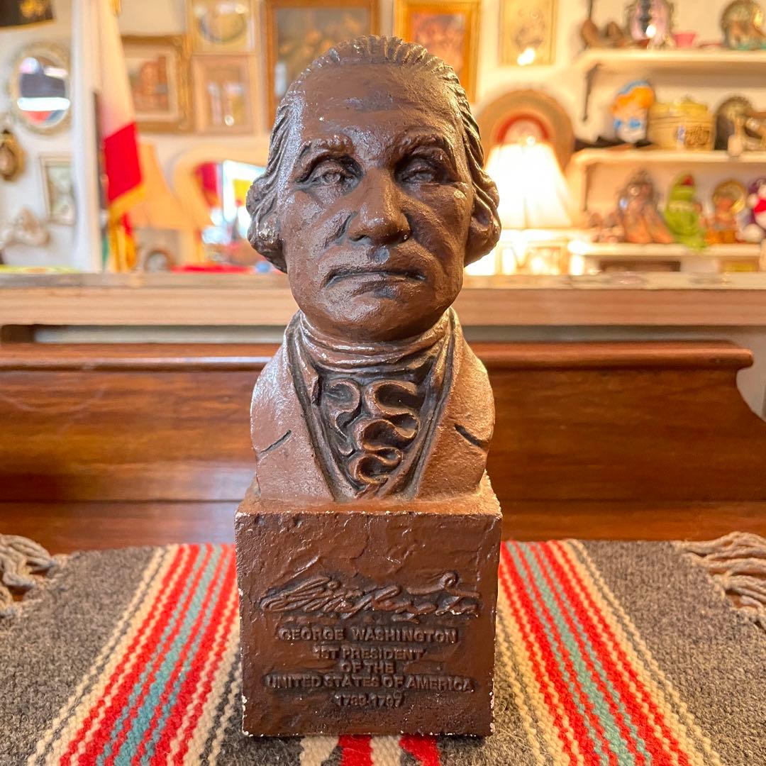 70s アメリカアンティーク ジョージワシントン大統領の胸像 USA