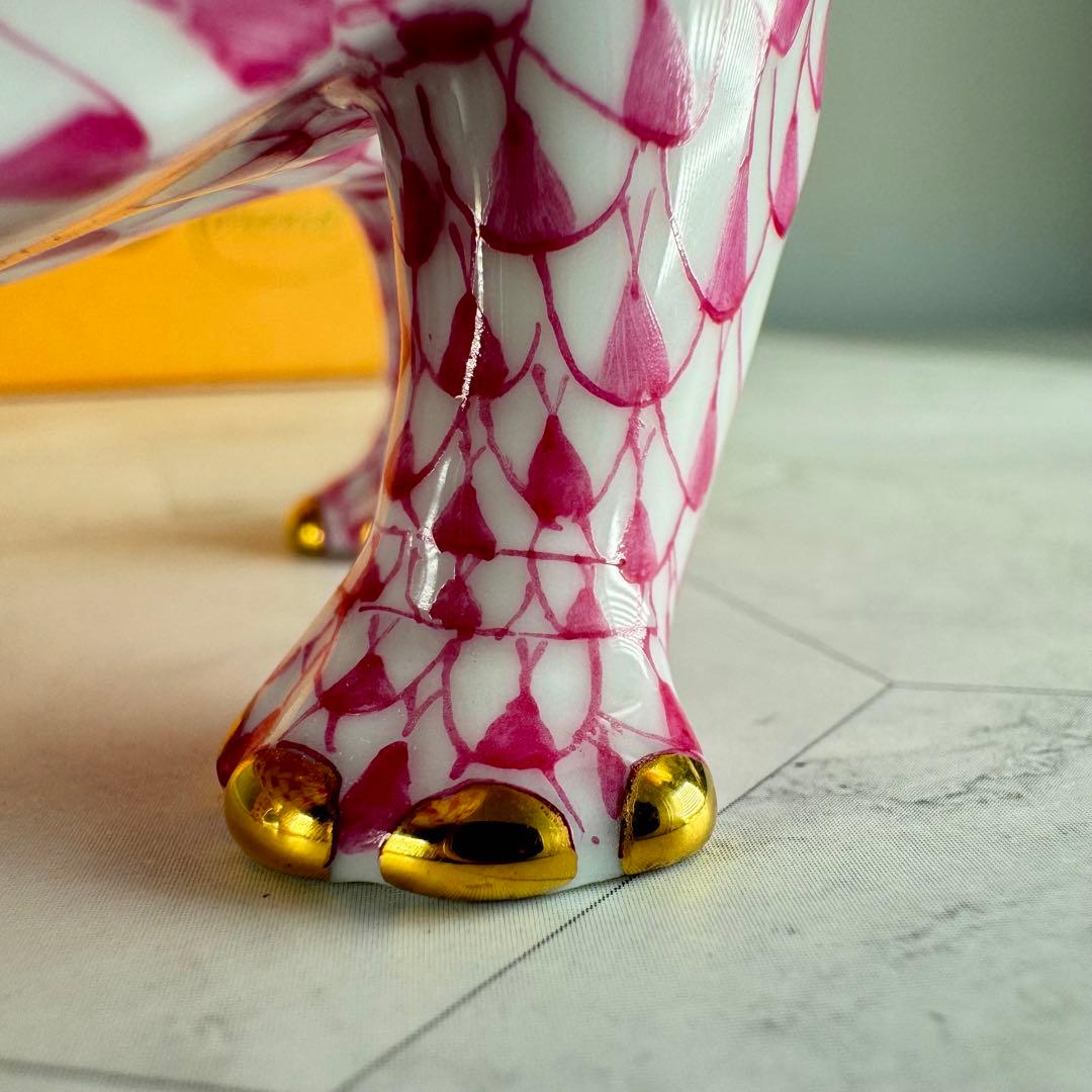 DA1292 ヘレンド herend カバ 置物 陶器