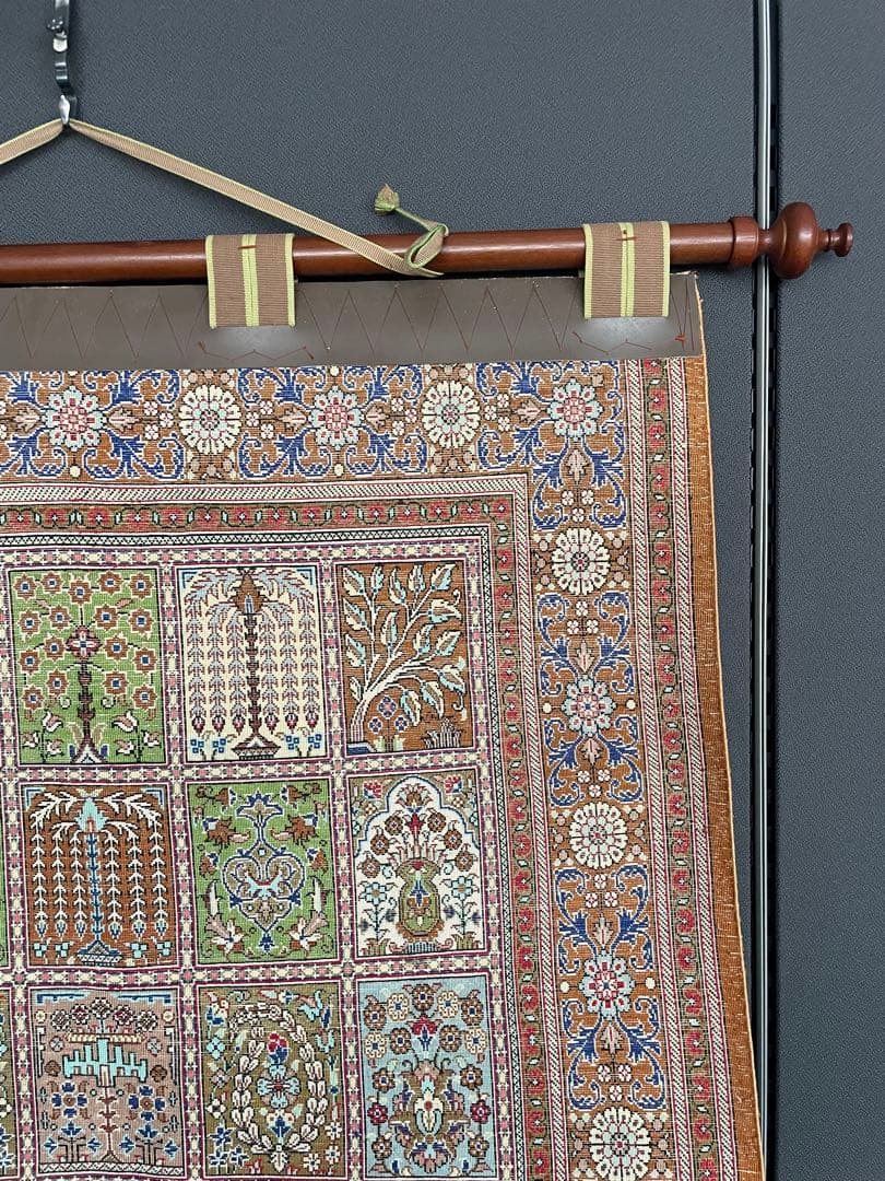 新品最高級 MUSEO社タグ付き イラン クムシルク 絹100% タペストリー