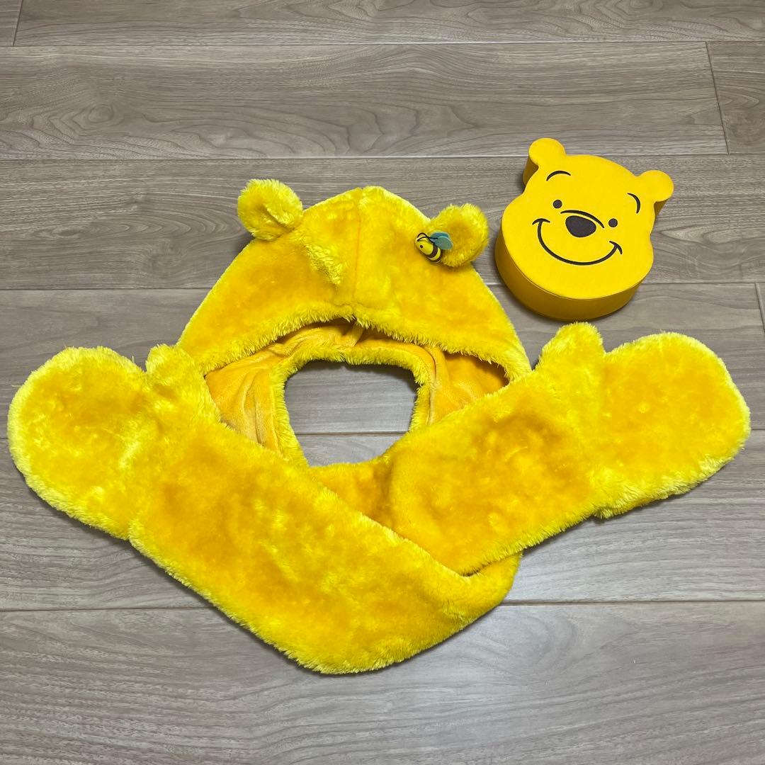 ディズニーリゾート　プーさん　マフラーキャップ　Disney ケース くまのプーさん - ディズニー プーさん マフラーキャップ ファン