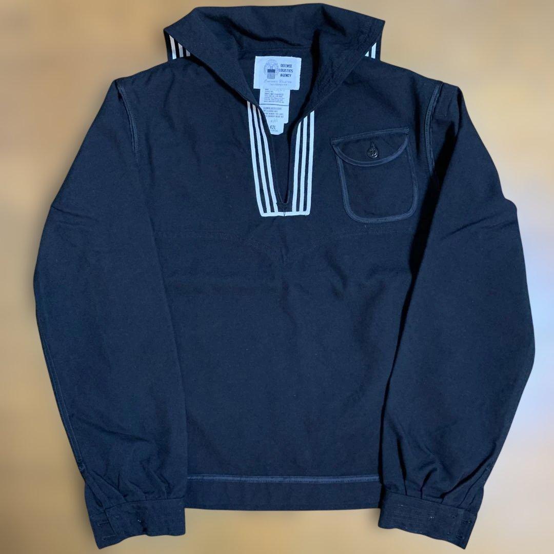 US NAVY アメリカ海軍 セーラーシャツ ジャケット ミリタリー 42L