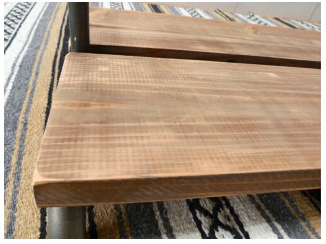 ✨ダブルスタンダード　職人ハンドメイド鉄製ハンガーラック