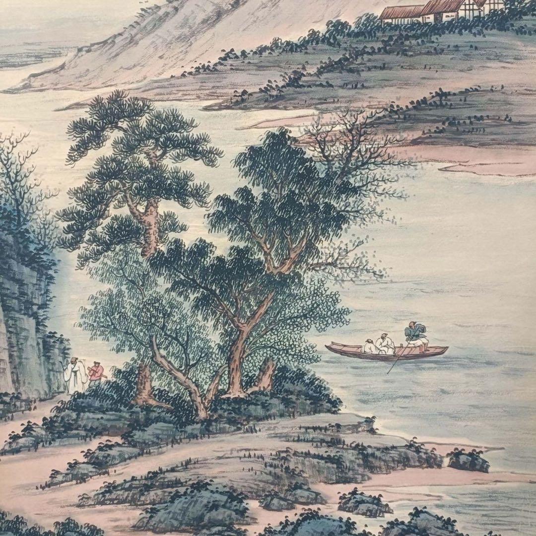 傅抱石 関山行旅図 三尺中堂掛け軸 中国山水画 宣紙 書画工芸 - メルカリ