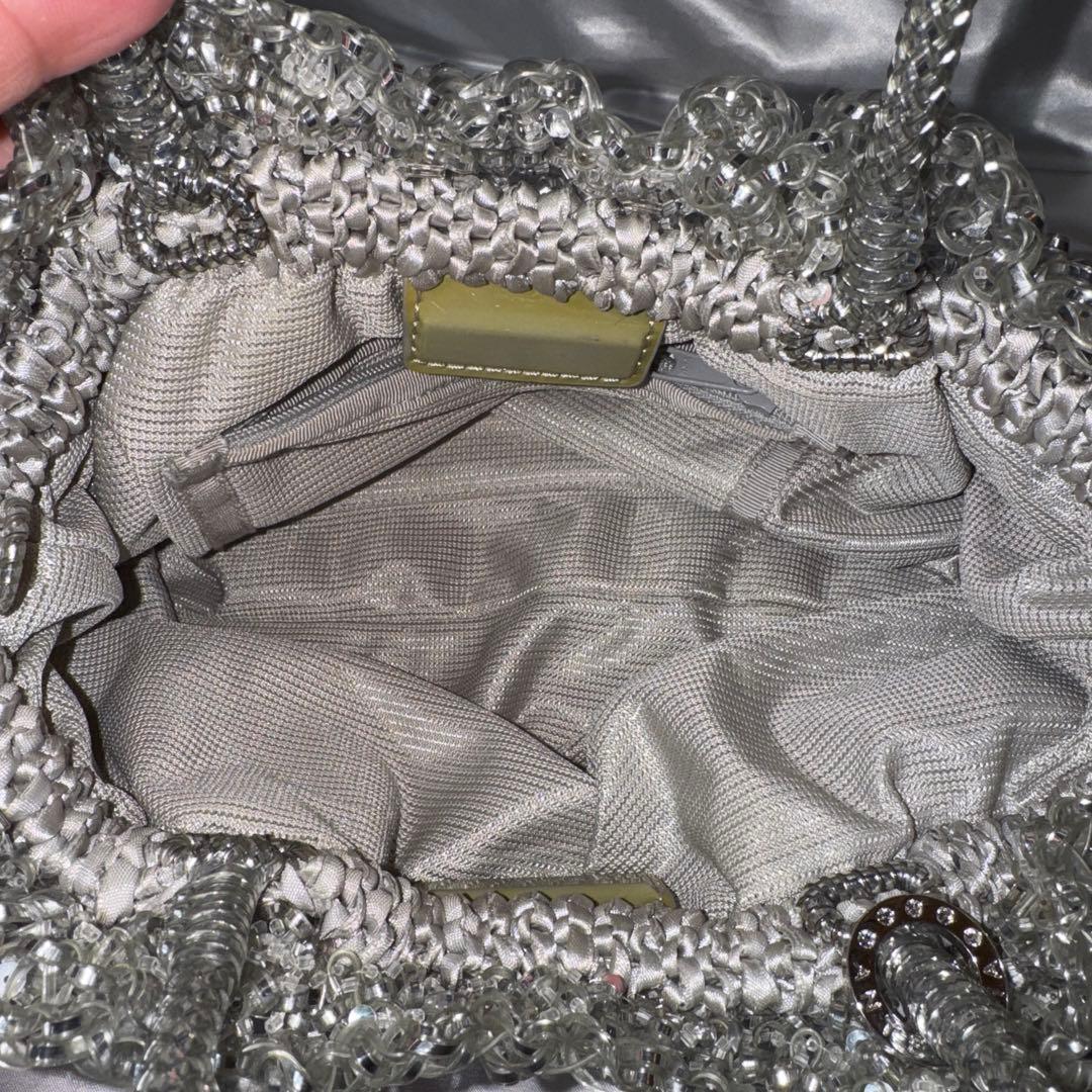 アンテプリマ ワイヤーグリッター シルバー バッグ　3way