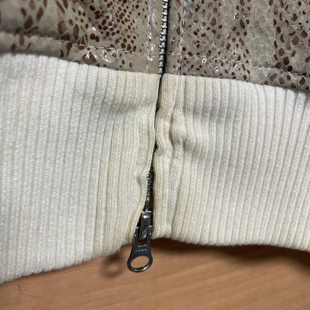 adidas】入手困難 本革 ピッグレザー 蛇柄 パイソン柄 レザーブルゾン