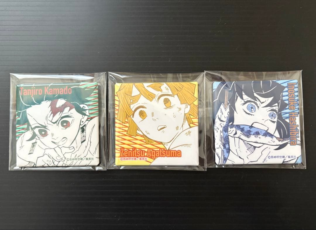 鬼滅の刃 ジャンプショップ バラエティバッグ スクエア缶バッジ 3個