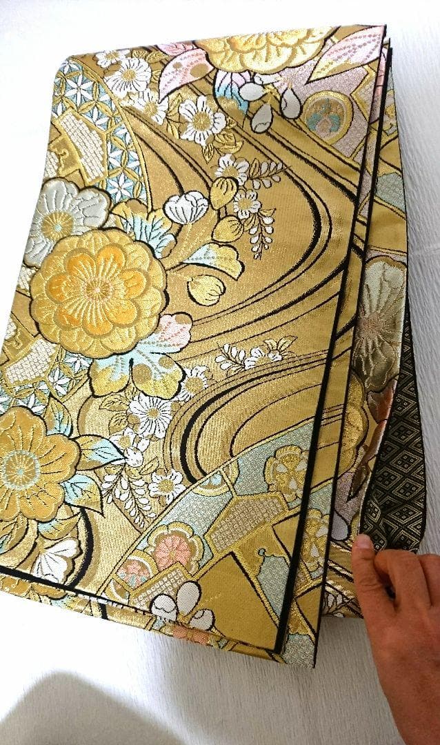 訪問着 袋帯 辻が花 叩き染め 絞り 辻ヶ花 本金箔 入学式 入園式