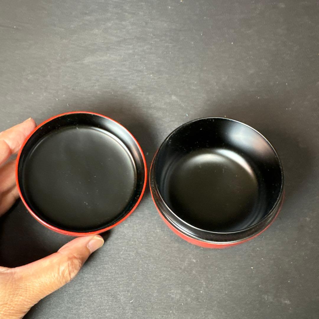 F56 送料無料 棗 キンマ彫沈金 平棗 光峰 木箱 茶道 朱漆塗