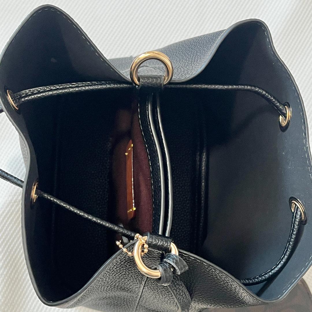 未使用 COACH コーチ ローアン バケット バッグ 黒 ブラック