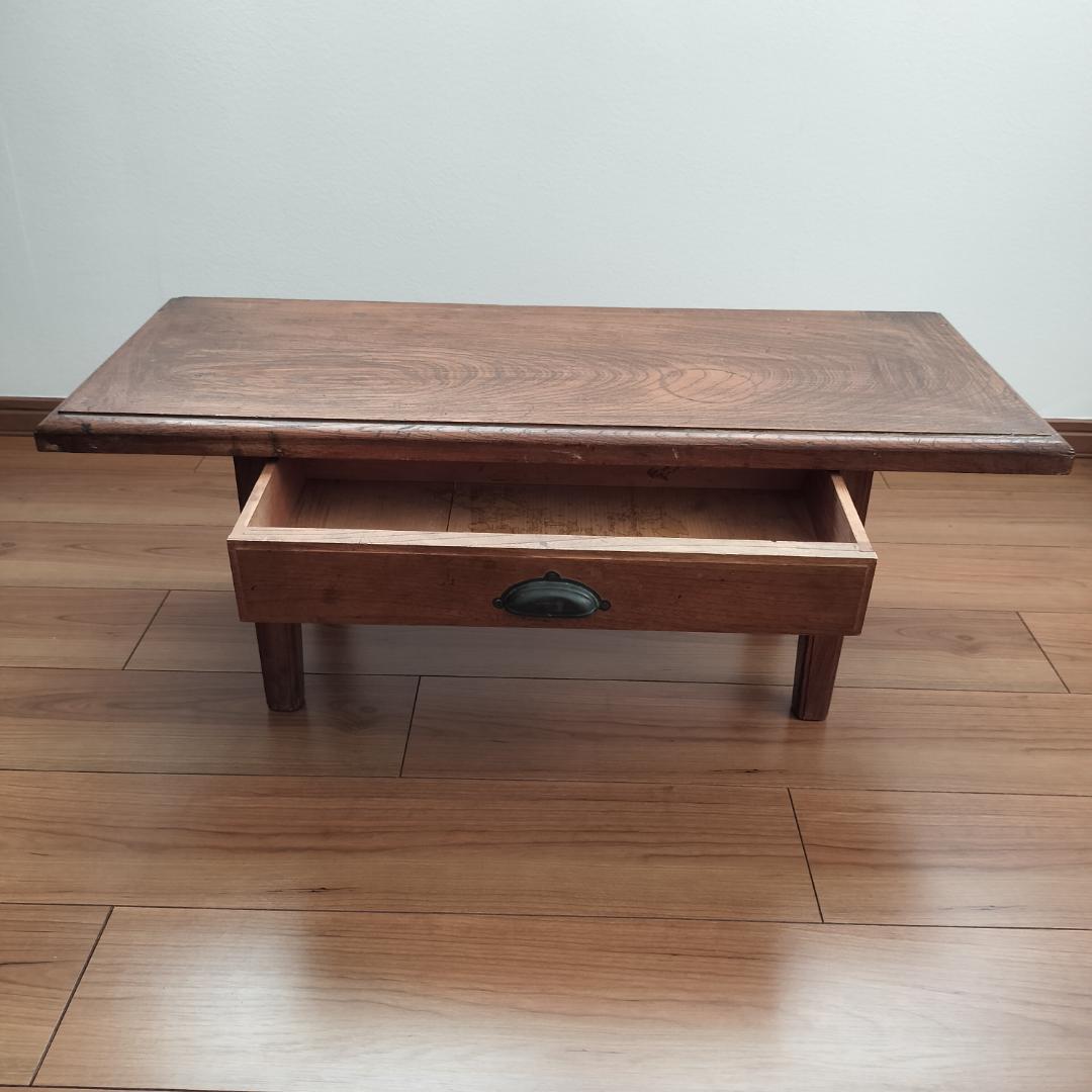 昭和レトロ アンティーク古家具（木製文机） 引き出し付 - メルカリ