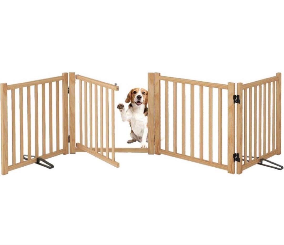 Oapety ペットゲート ドア付き 置くだけ 犬 ゲート ペットフェンス Oapety ペットゲート 置くだけ 犬 ゲート ペットフェンス 高さ43cm 幅