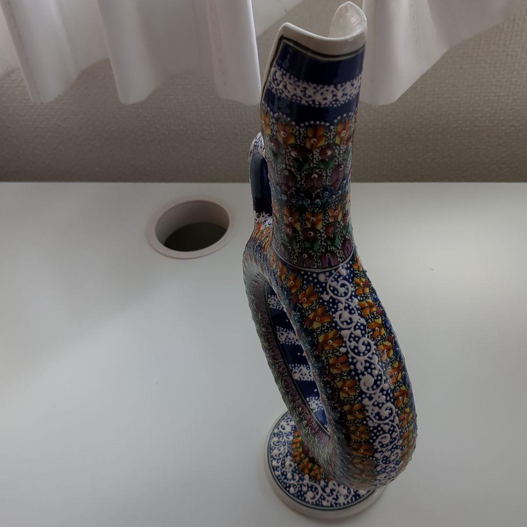 トルコ【カッパドキア】 陶器デキャンタとワイングラスセット