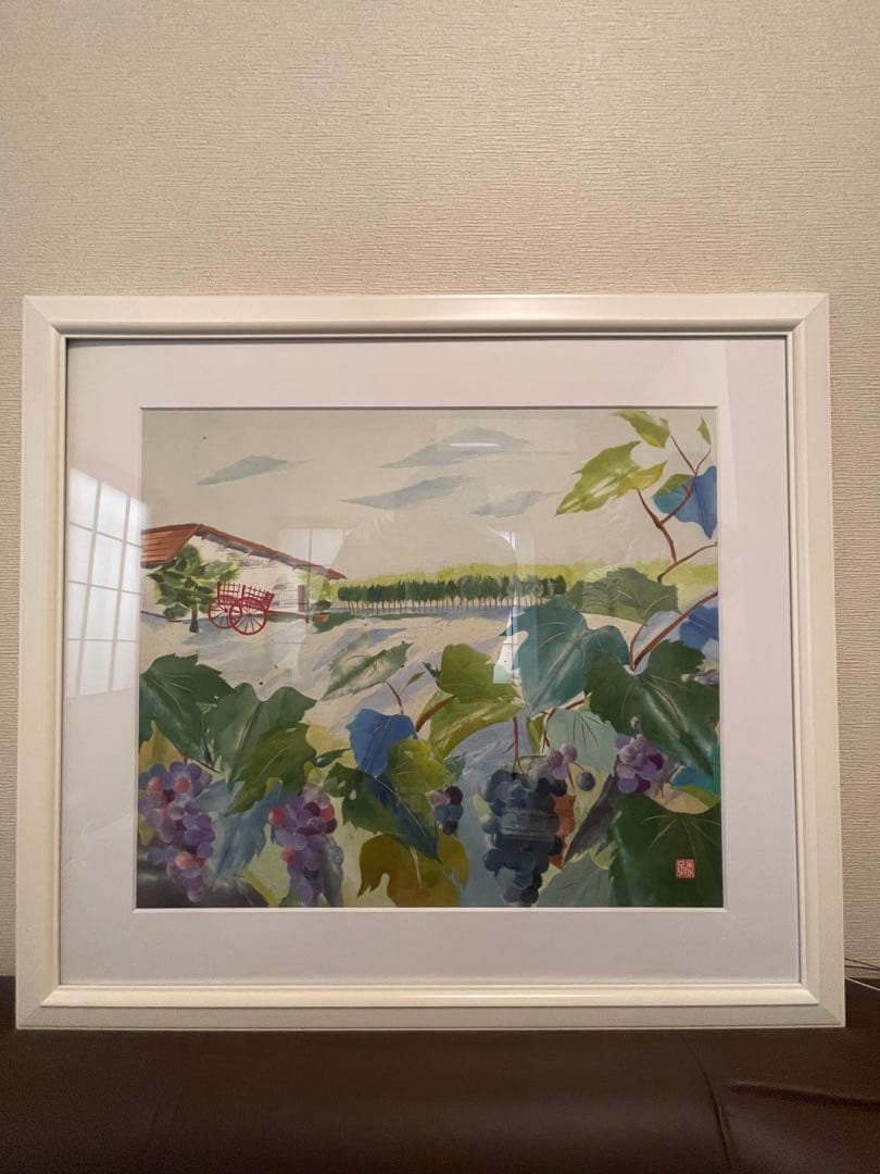 しゅんこう　ちぎり絵　作品　フランスボルドーの葡萄 しゅんこう ちぎり絵 作品 フランスボルドーの葡萄 しゅんこう ちぎり