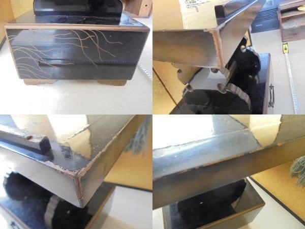 AKa6660 時代 蒔絵 見台 丸に木瓜家紋入 時代箱付の通販はau PAY