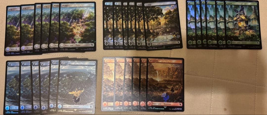 MTG チョコボバンドル　トラックfoil基本土地 5種 各6枚セット 計30枚 日本語版】チョコボバンドル 基本土地Foil チョコボトラック・フォイル