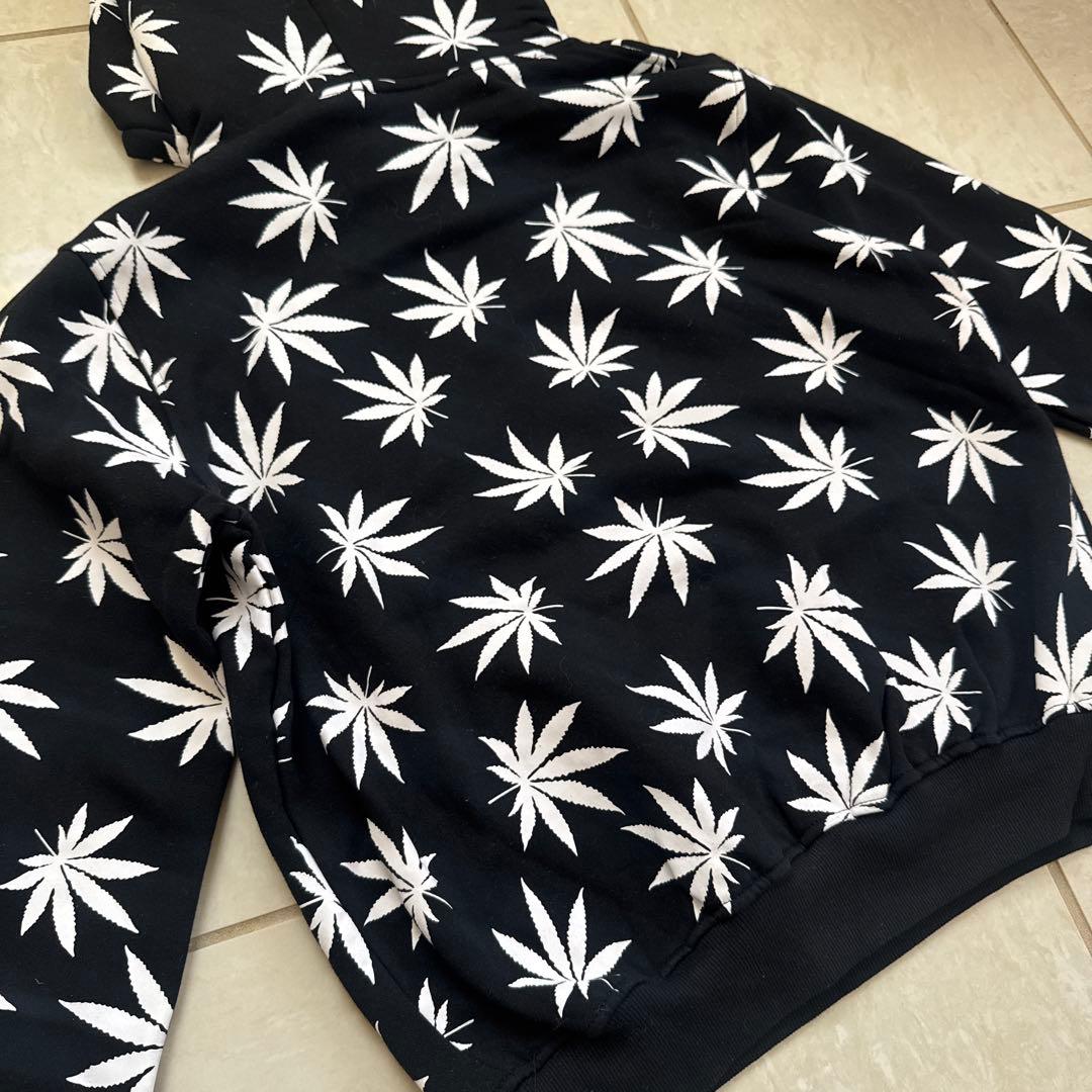 新品タグ付き HUF ハフパーカー長袖 LEAF PRINT HOODIE