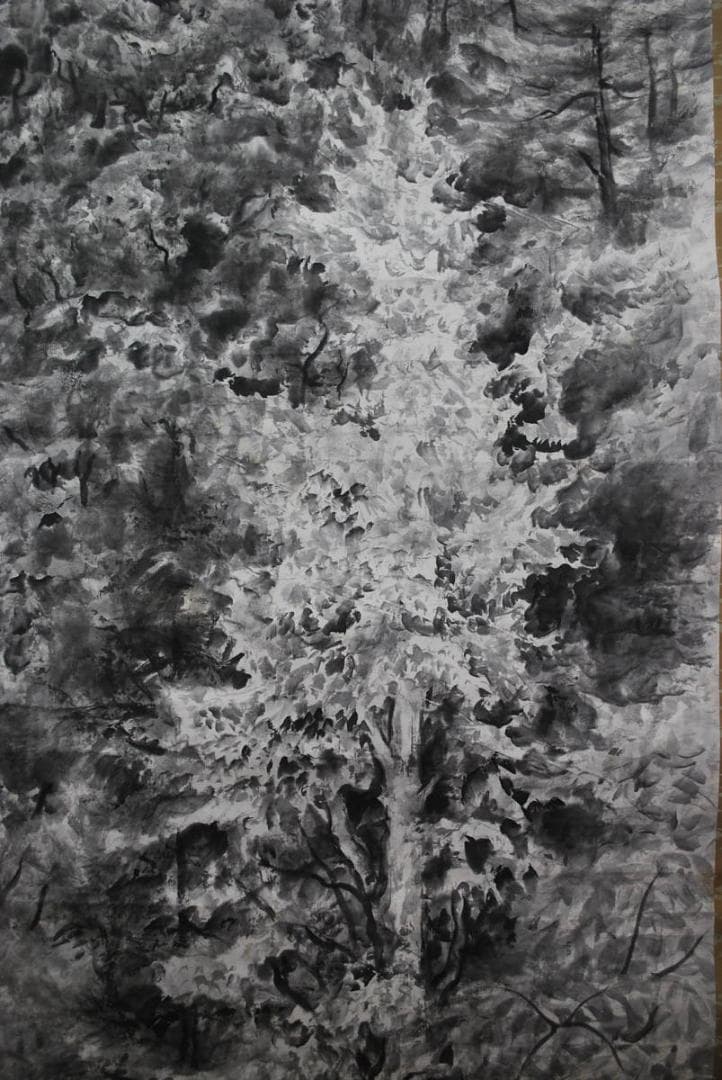 真作】奥本高于/滝山水図/大幅/掛軸☆宝船☆V-967