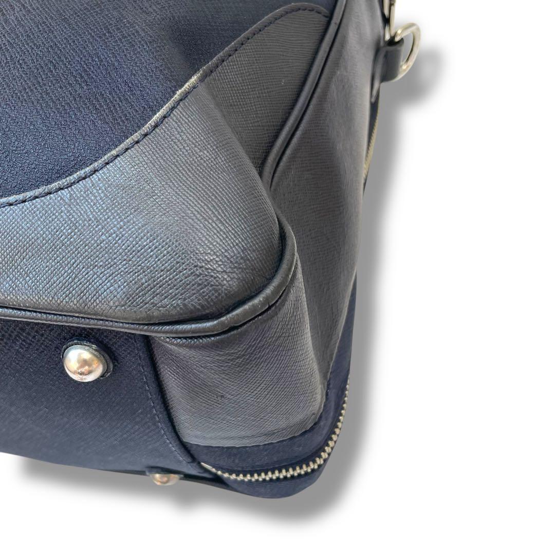 【レア】ペッレモルビダ　ビジネスバッグ　2way レザー　A4 ネイビー