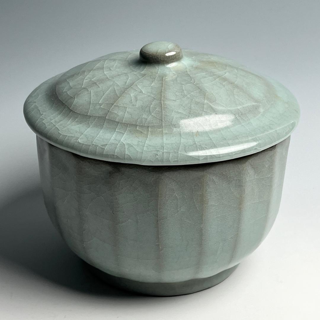 京焼 柴田窯作 青白磁具輪玉急須 [東山堂煎茶器店