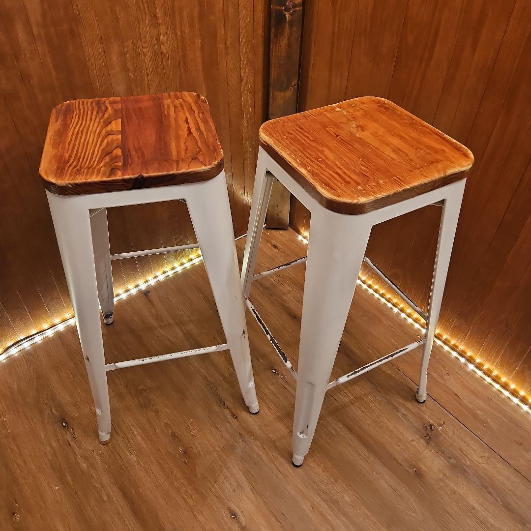 ２脚セット スタッキングスツール ヴィンテージスツール カウンターチェア