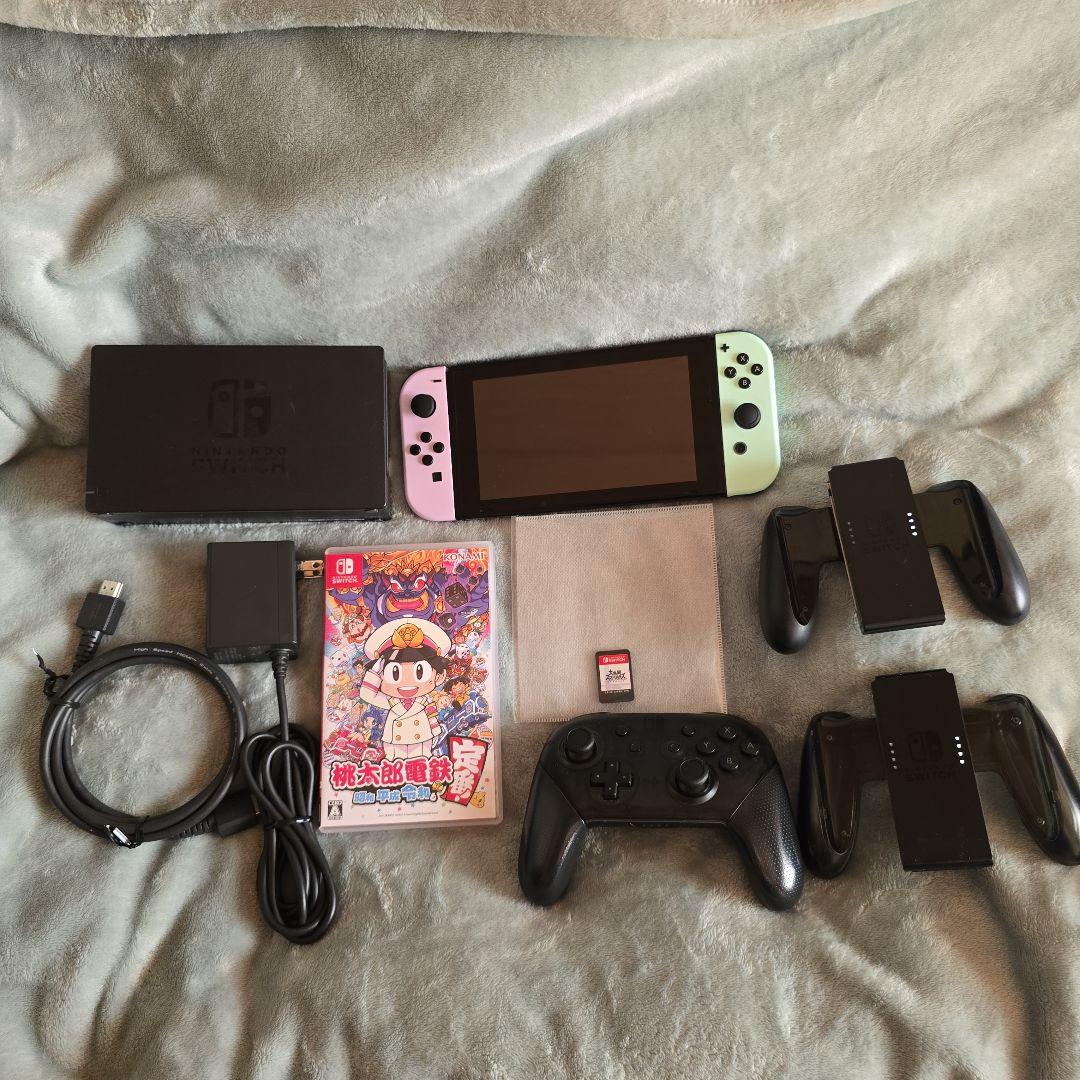 Nintendo Switch 本体 ピンク・グリーン 付属品付き
