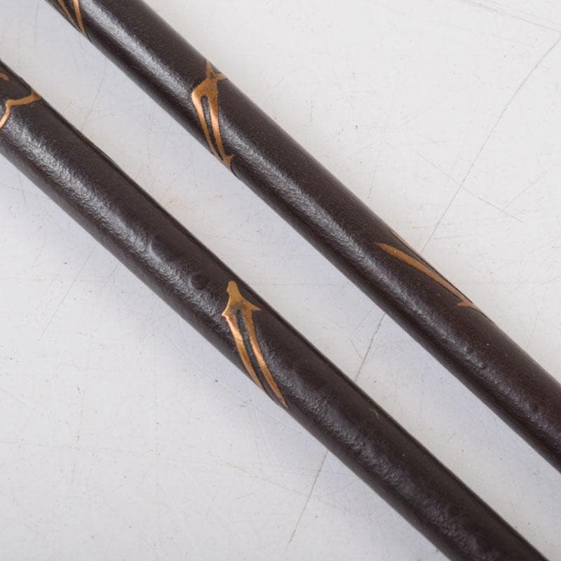 茶道具 寺西宗山作 古鉄 象嵌火箸 共箱 V 9202