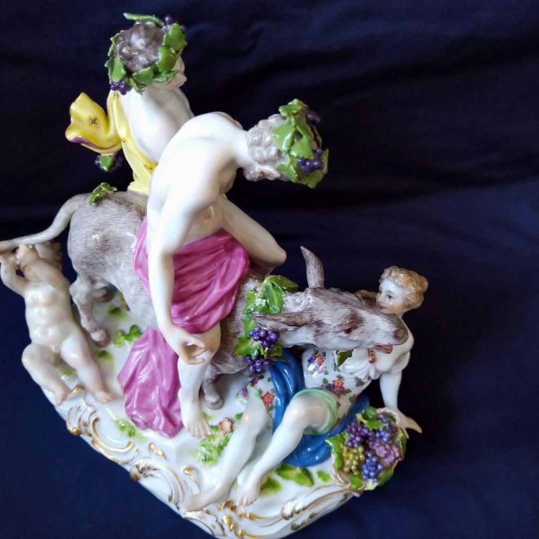 ✤1924年以前マイセン（Meissen）『ロバに乗るシレナス』 - メルカリ